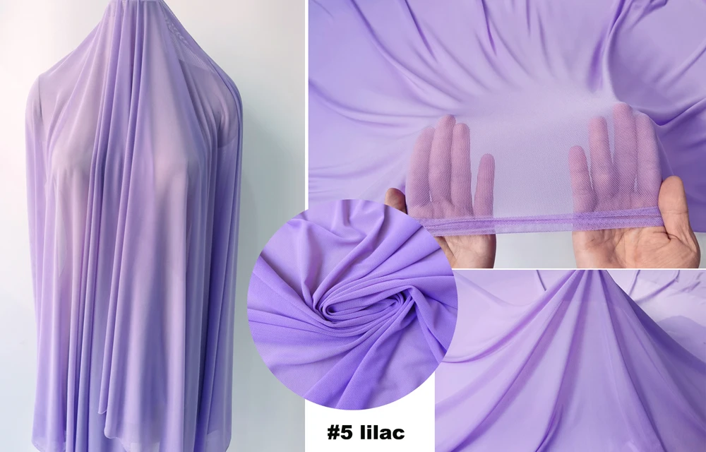4-Wege-Stretch-Tüll, 58 Zoll breit pro Meter, hochwertiges elastisches Spandex-Mesh-Gewebe, Nylon, Unterwäsche, Strümpfe, Futter, Spitze – Detail 20