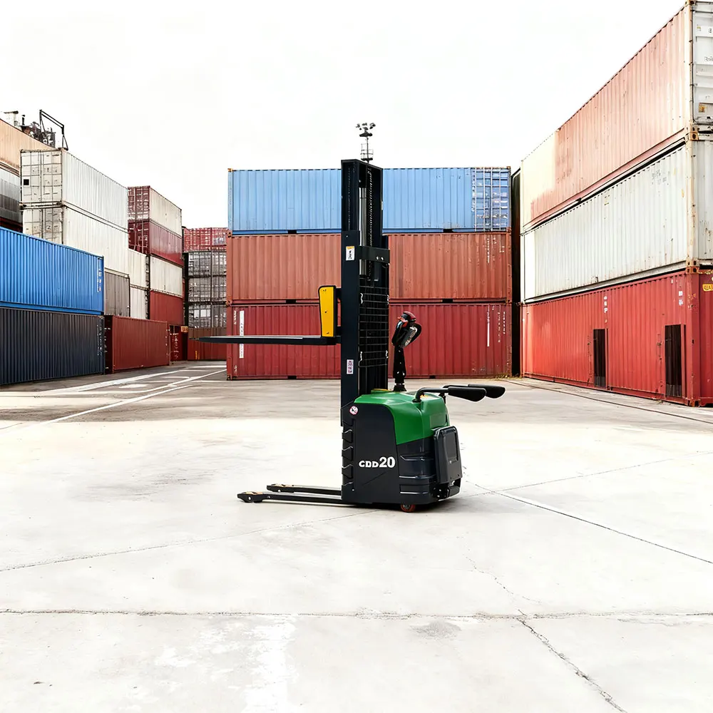 

1.5-Ton 2m-4m Electric Stacker Cranes And Forklifts With Walkie-Talkies Semi-Electric Self-Lifting