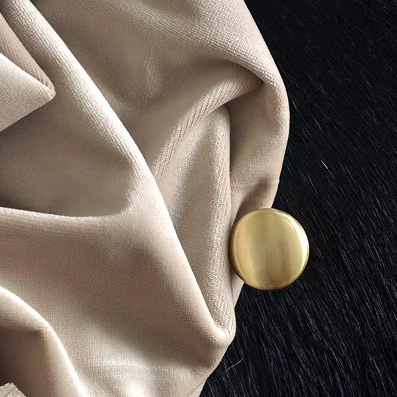 Cream Velvet Dome Style Special Custom Curtains for Living Room Bedroom Villa Door Head Design Curtain Finished Product