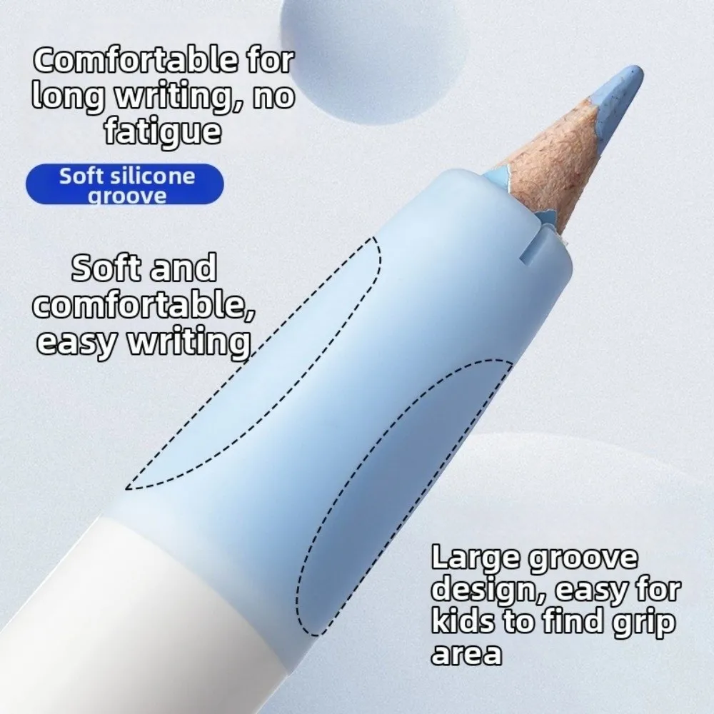 New Ergonomic Grip Trainer with Push Button Non-slip Aid Reusable Writing Posture Guide School Supplies
