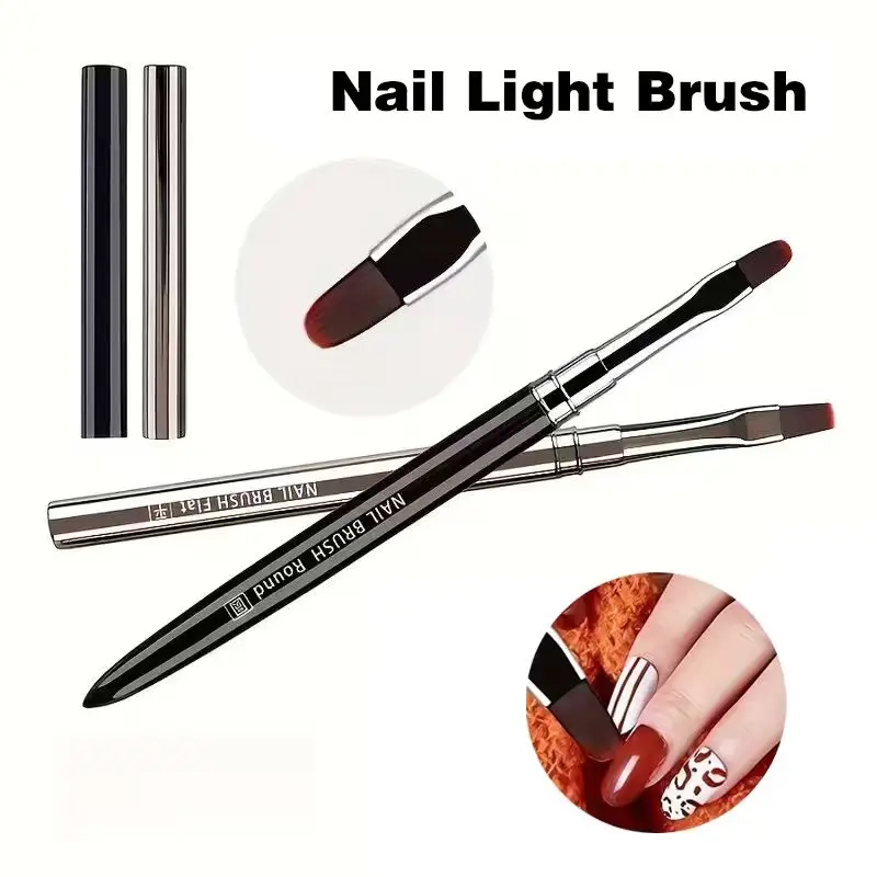 Flat head/round head/big square/professional nail brush - gel repair brush for nail design, fine tip nail brush, nail tools