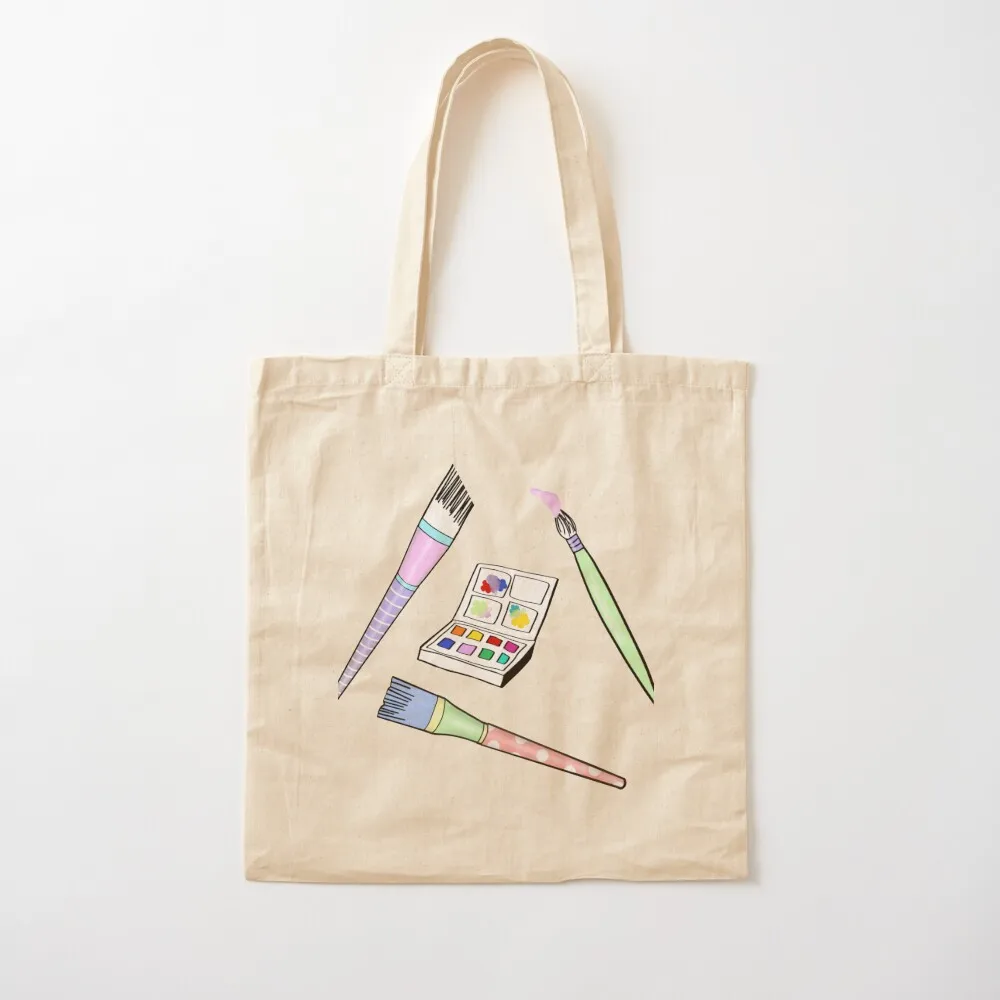 Artista pittore pennelli colorati tavolozza di vernice Tote Bag Canvas stote bag sacchetti regalo borsa per la spesa in tela Tote in tela