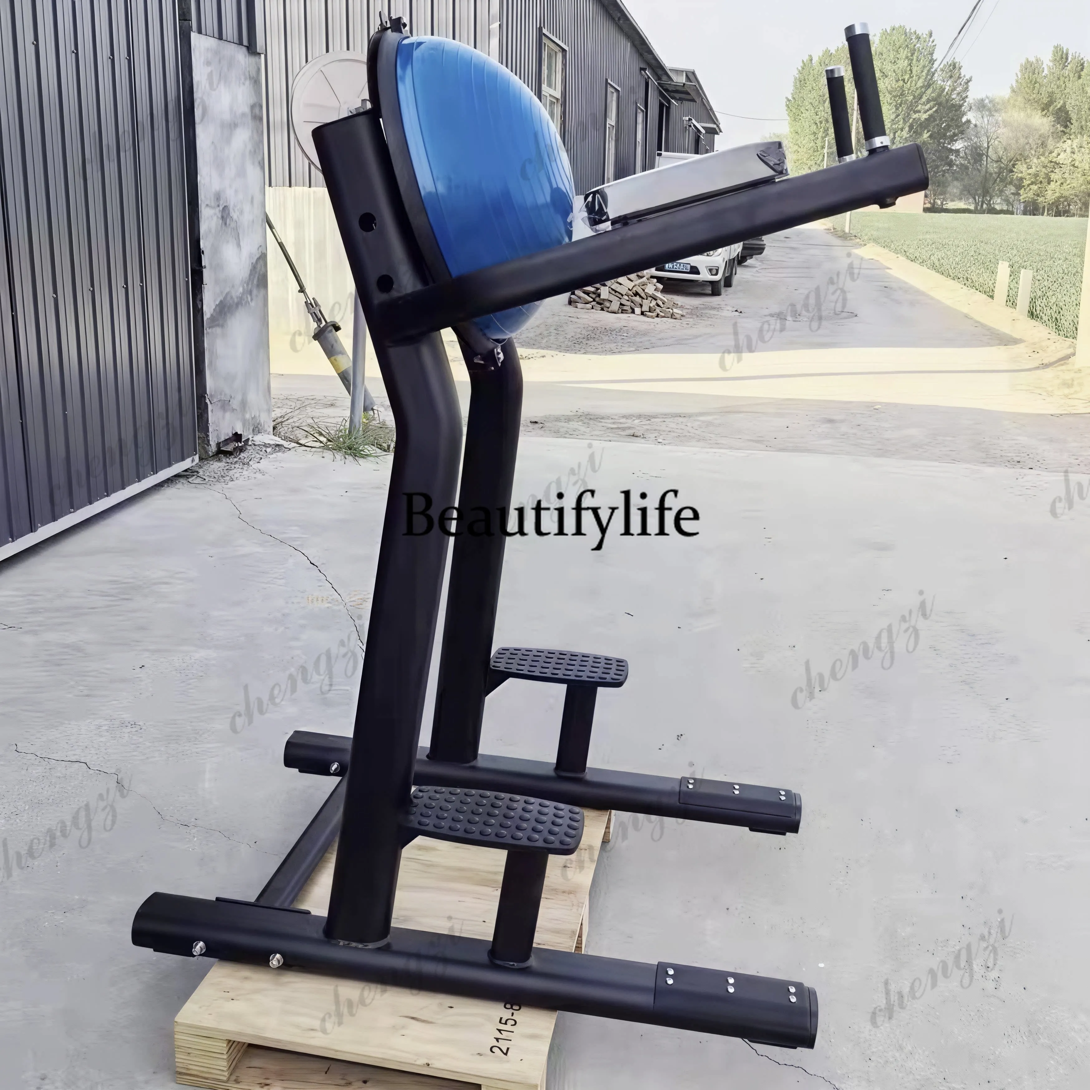 Parallel bar knee lift trainer, hemispherical backrest training rack Commercial knee lift
