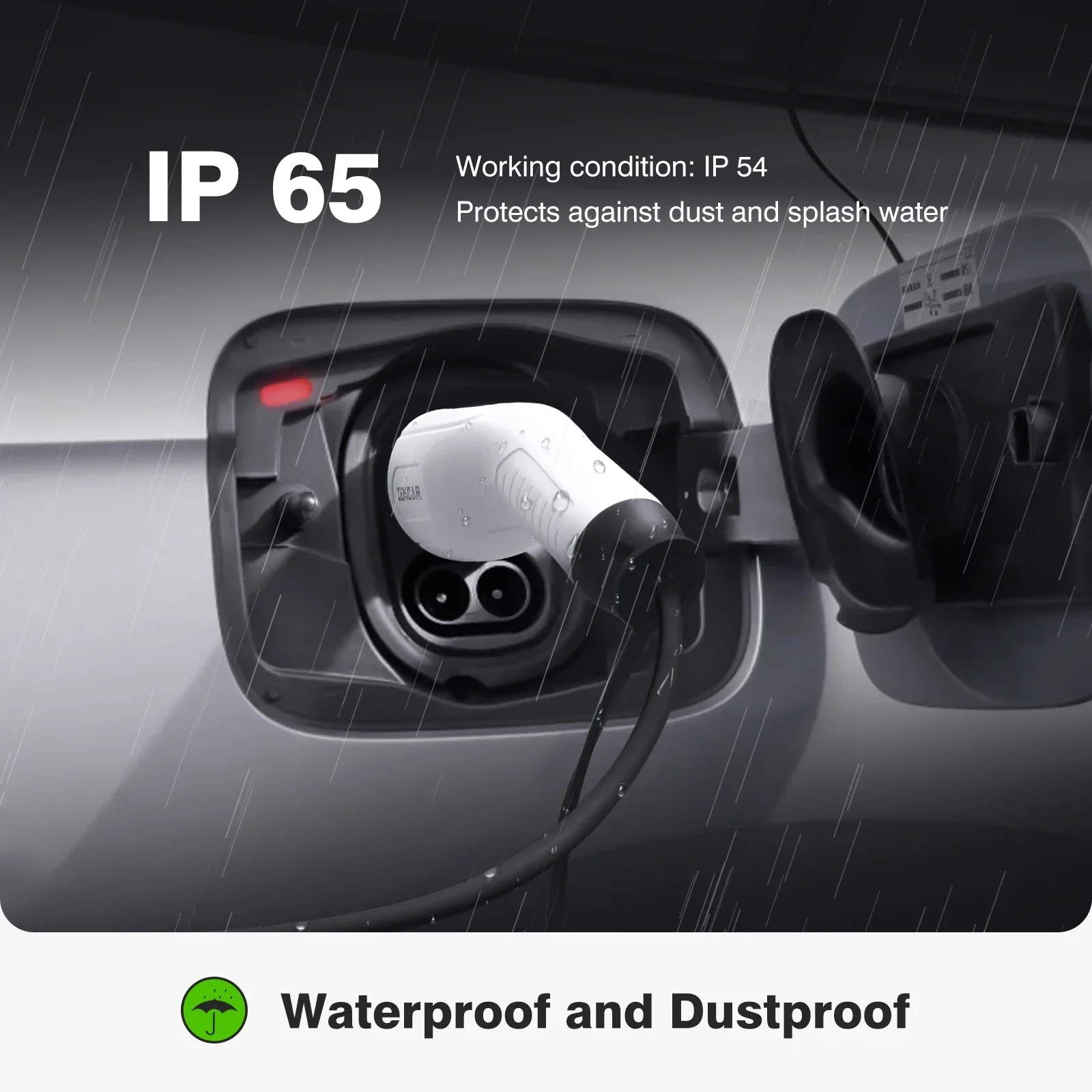 Zencar OEM manufacturer Model E portable EV charger 16A level 2 EVSE  schuko with Temperature sensor with AC 30mA DC 6 mA RCD