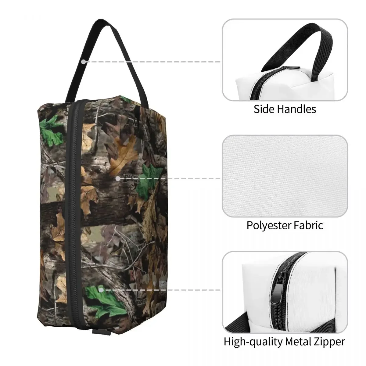 Custom Travel Real Tree Camouflage Camo Toiletry bag Cute Soldier Military Makeup Cosmetic Women Beauty Storage Dopp Kit Case