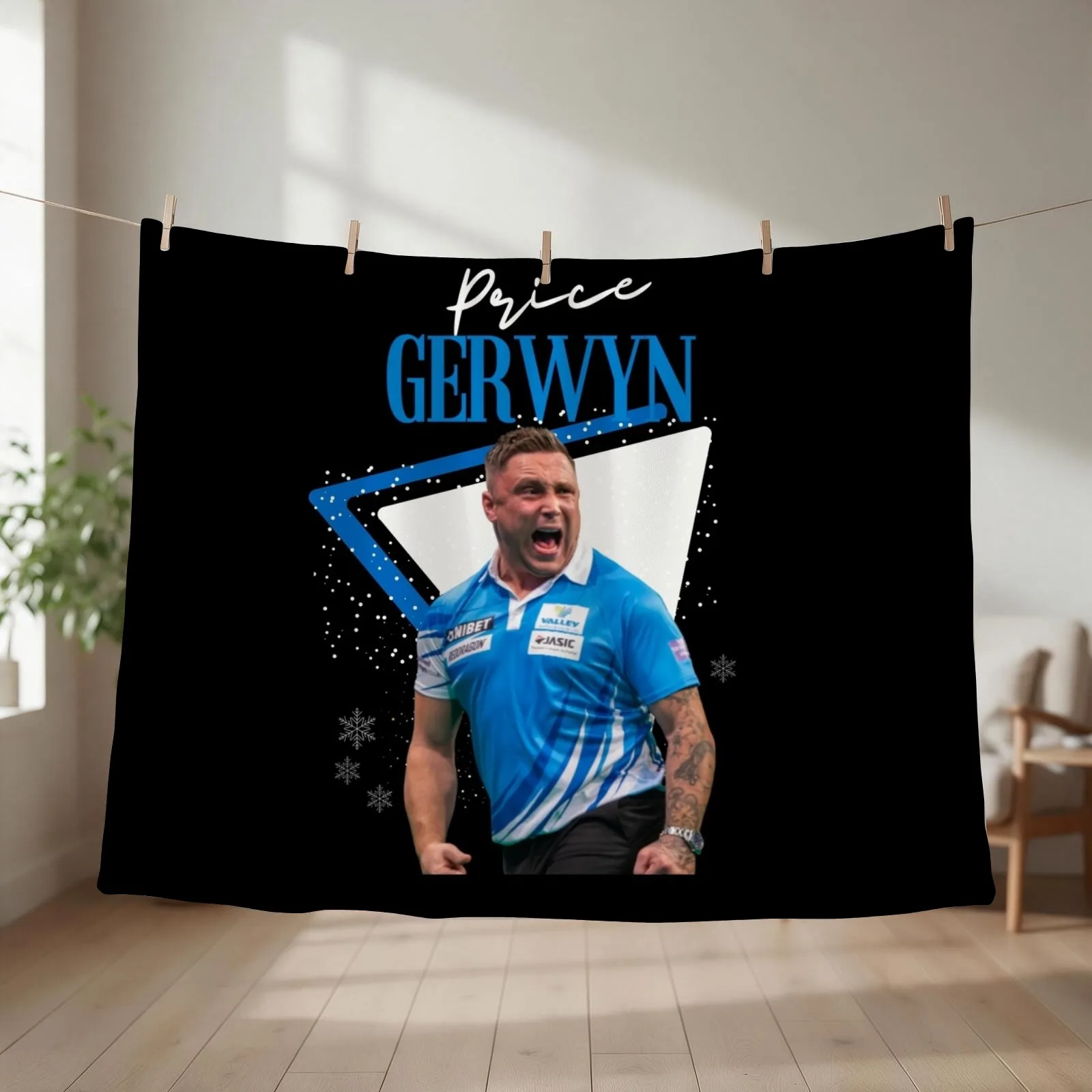 Gerwyn price Darts -Wales The Iceman Darts PDC 2022- the ice man Gerwyn price Throw Blanket