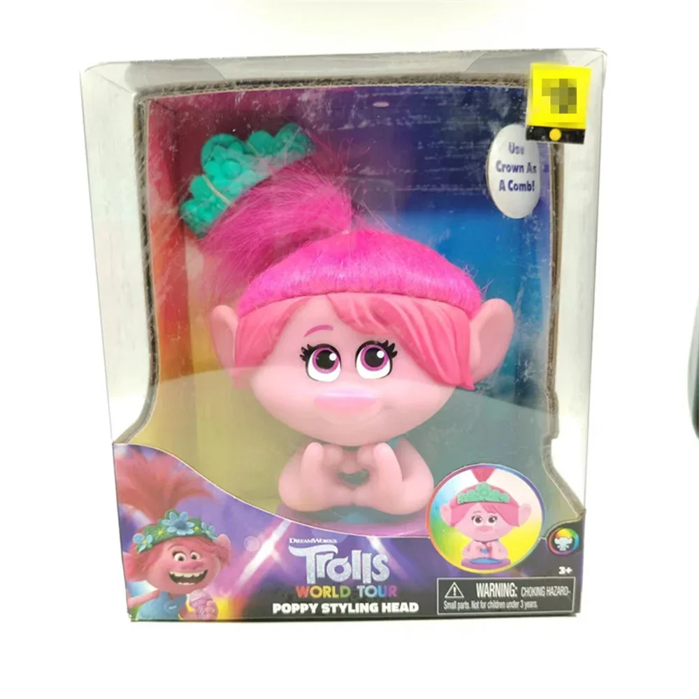 

15cm DreamWorks Trolls Princess Poppy Anime Action Figures World Tour Poppy Styling Head Decoration Ornaments Toys Kids Gift