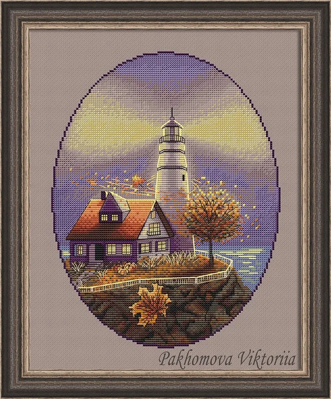 Embroidery Needlework Sets, Cross Stitch Kits, Autumn Towel, DIY Cross-stitch Canvas, Sewing Crafts, 30-35