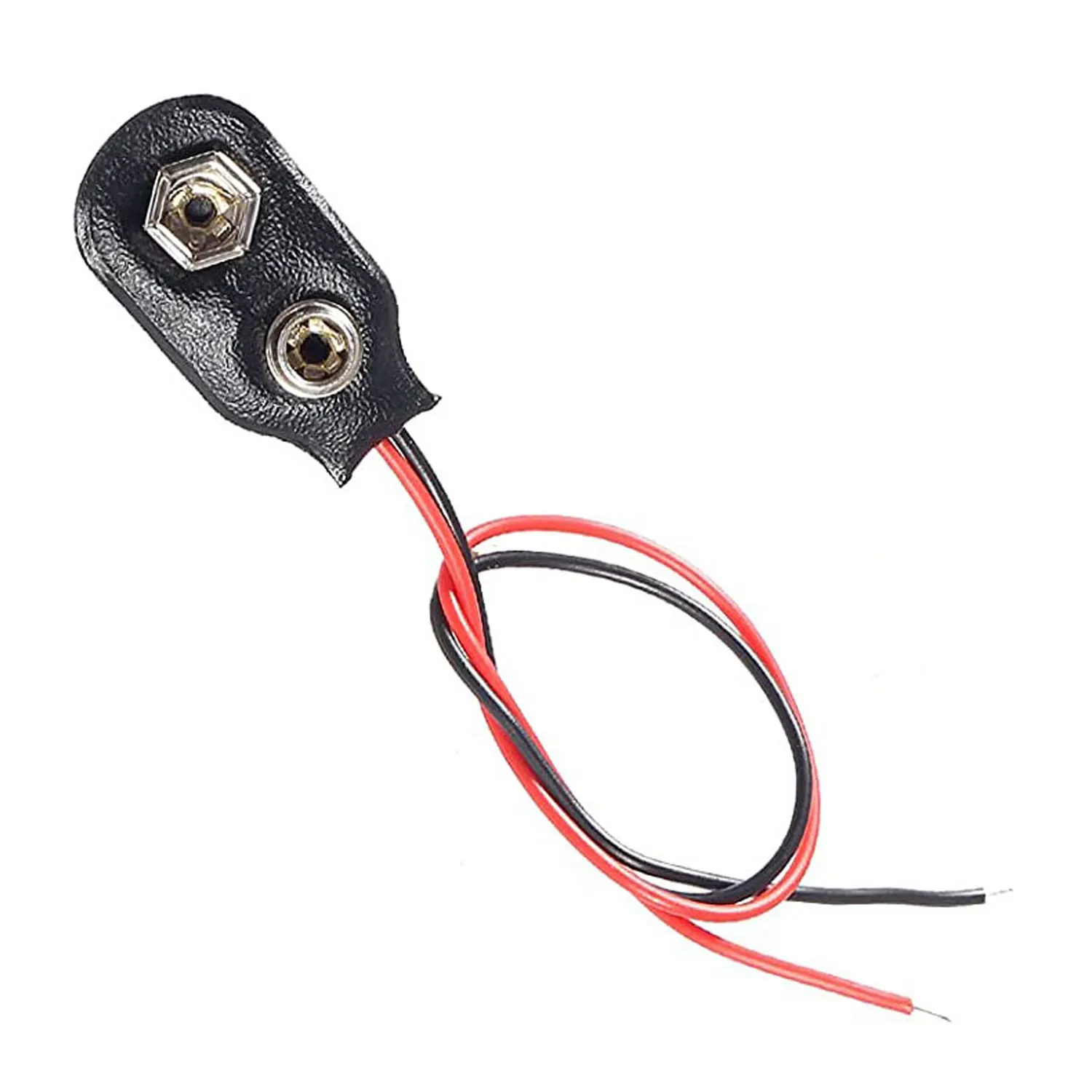 20 Pack 9V I tipo connettore a Clip per batteria connettore con fibbia per batteria fibbia rigida alloggiamento in plastica e cavi cavi Iength 5.9 pollici