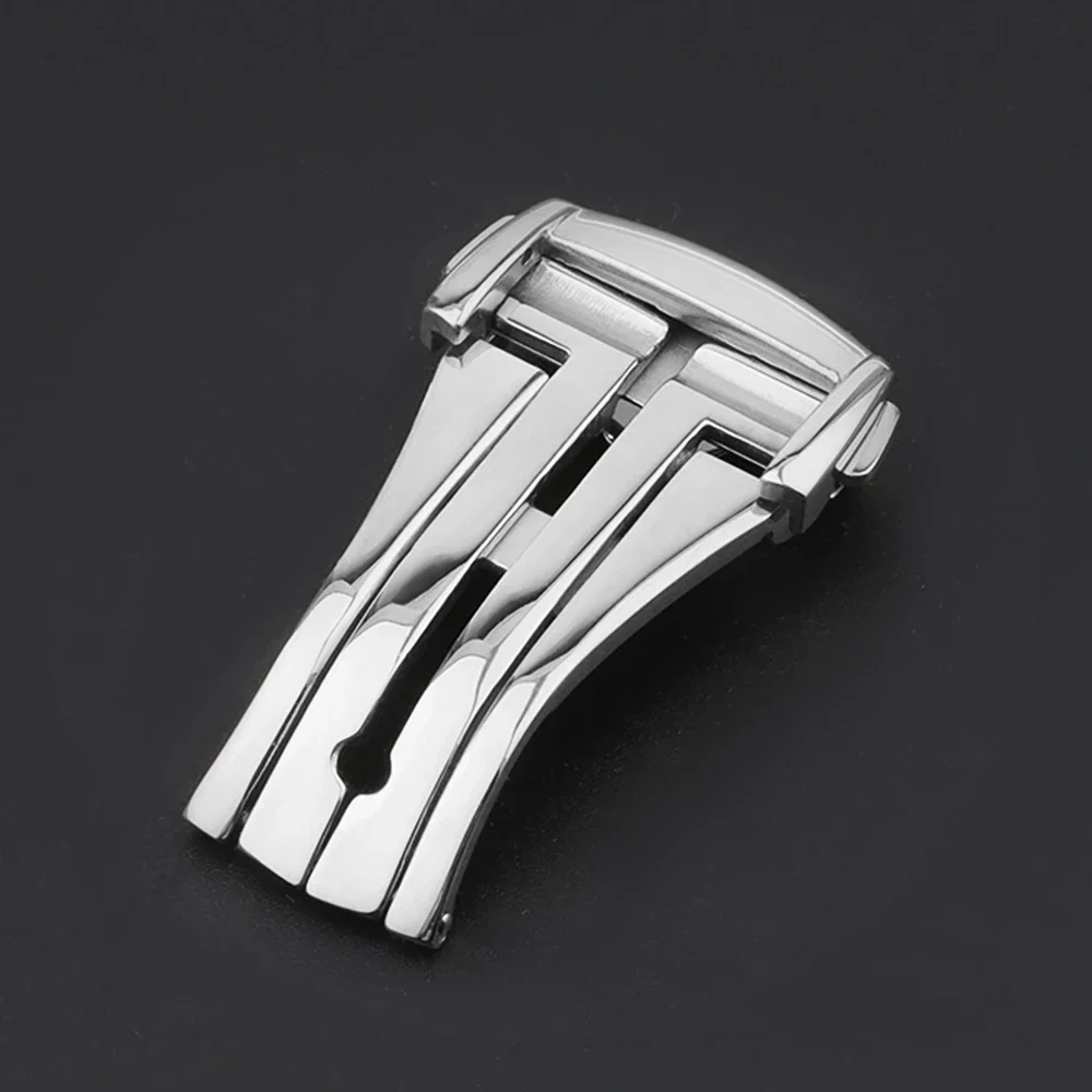 Stainless Steel Watch Butterfly Buckle 16mm 18mm 20mm for Omega for Rolex Universal Watch Clasp Folding Buckle for Leather Strap
