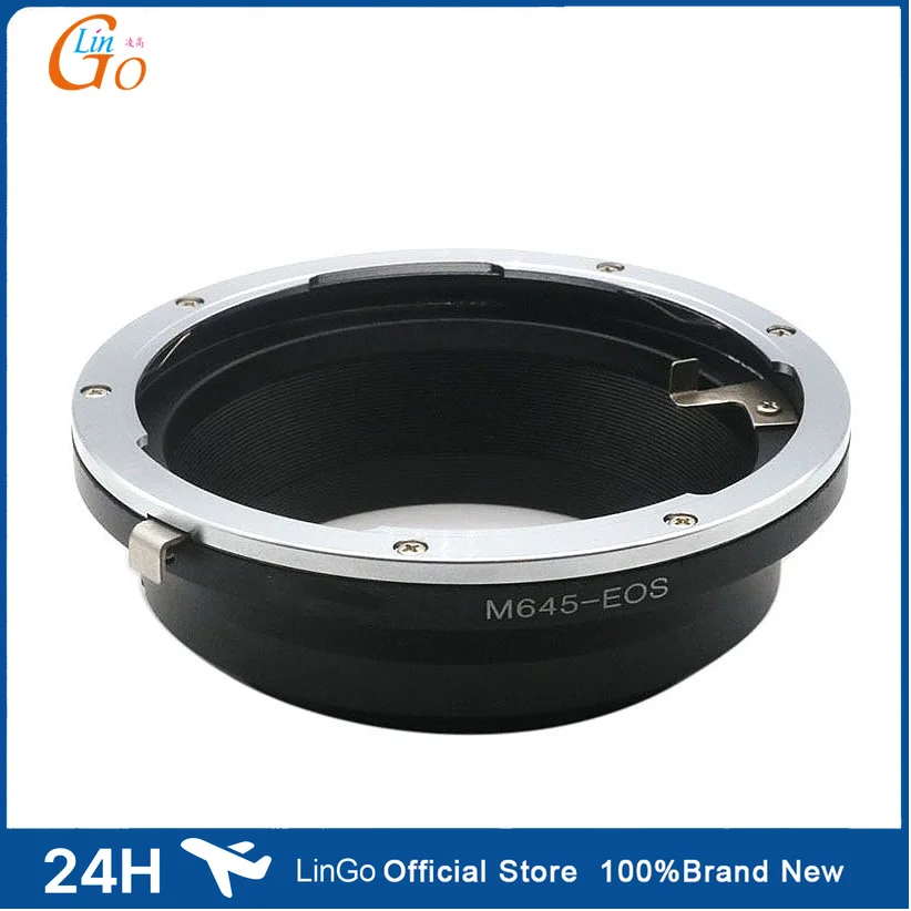 LinGo Adapter Ring for Mamiya 645 M645 Lens,for Canon for EOS EF Mount Camera for 5D II 600D 7D 60D 700D 650D,Lens Adapter