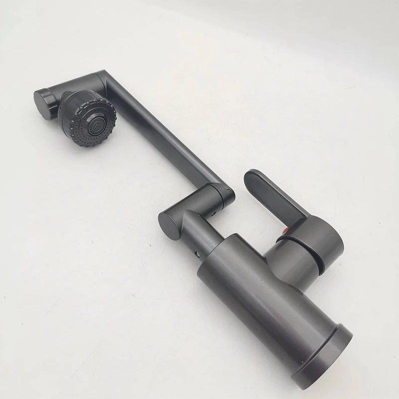 Gun gray faucet Mechanical single-arm single-hole basin faucet Wash basin faucet Single-arm universal faucet