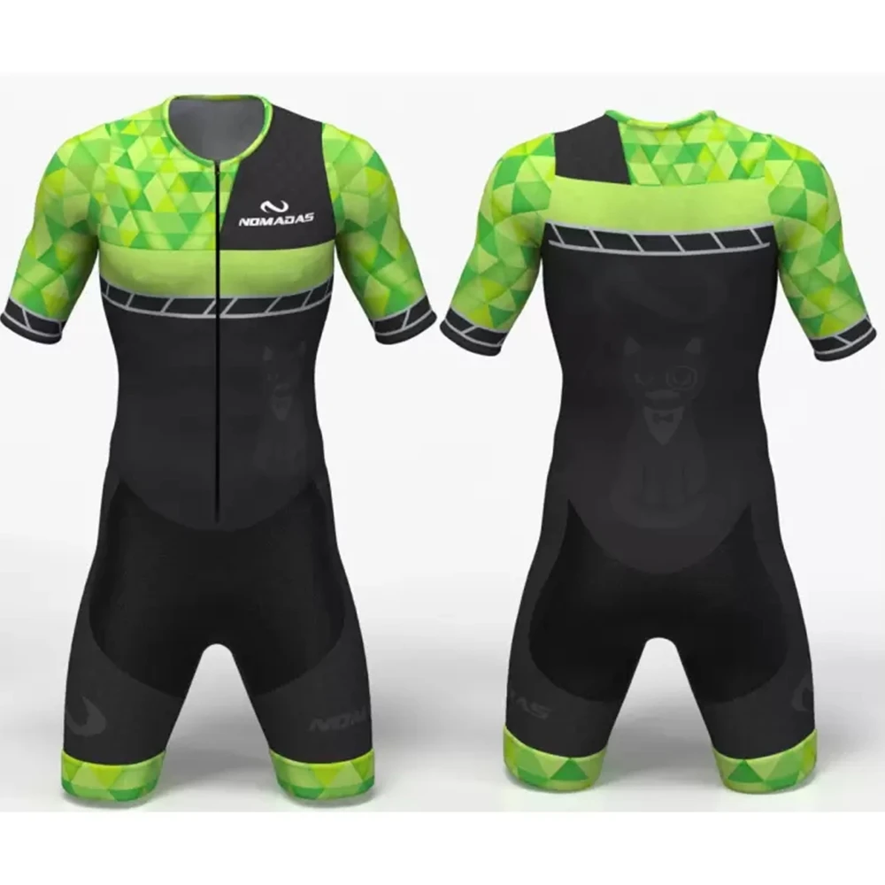 Men Team Triathlon Skate Suit Summer Skaters Speed Suit Inline Roller Racing Speed Skates Skating Clothing Jumpsuit