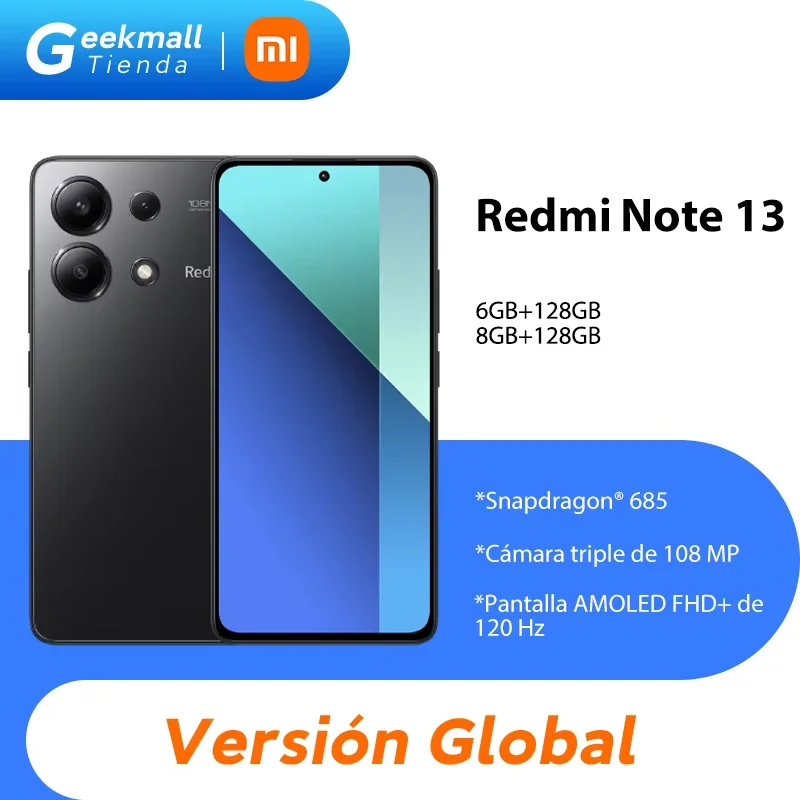 Global Version Xiaomi Redmi Note 13 Smartphone Snapdragon® 685 108MP Camera 120Hz AMOLED Display 33W Charging Cellphone