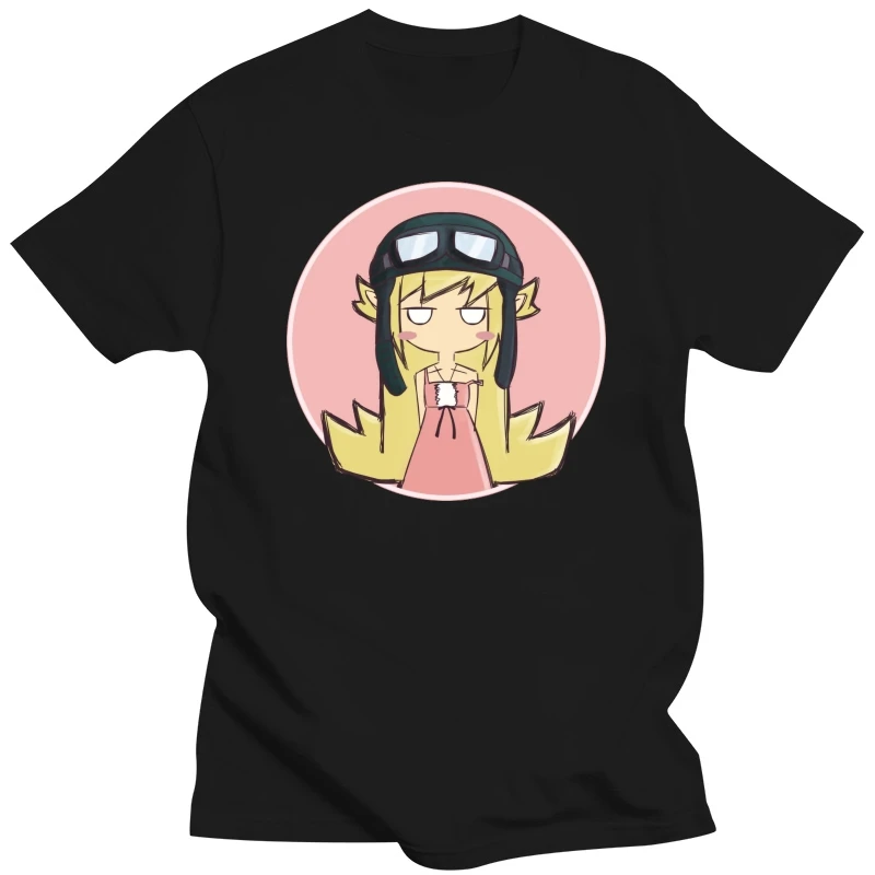 Men tshirt  Oshino Shinobu (Monogatari Series) Pilot Hat 2   Anime   T Shirt(1) Printed T-Shirt tees top