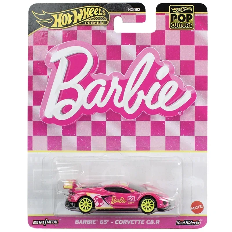 Original Mattel Hot Wheels Premium Car 1/64 Diecast Toys for Boys Collection Pop Culture Barbie Corvette C8.R The Dark Knight