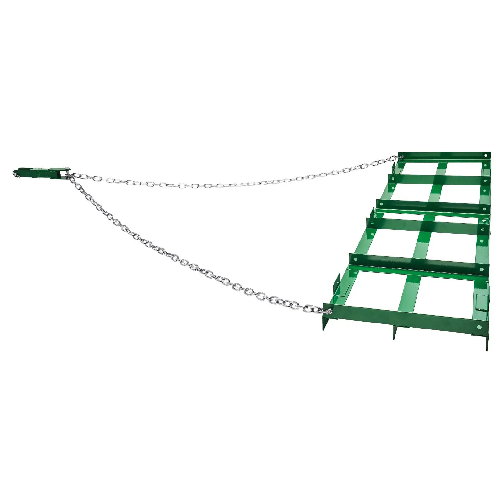 Drag Harrow, 6 ft Heavy Duty Tow Behind Drag Harrow with Adjustable Bars & 72 in Chain, Driveway Grader Landscape Rake for ATV, UTV, Tractor, Mower Tow Behind Yard Lawn Leveling Tool