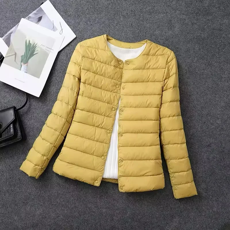 Plus Size weibliche leichte Ente Daunen matt Stoff leichter Mantel warme Frauen Wind jacke Parka Damen Daunen jacken – Detail 17