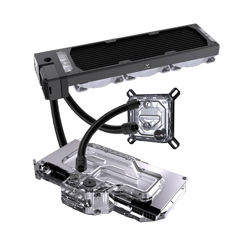 Granzon PC Water Cooling Kit for AIO CPU GPU RTX 3080 3090 Active Backplate Block Pump 360mm Radiator Fan Fittings Hose Tube