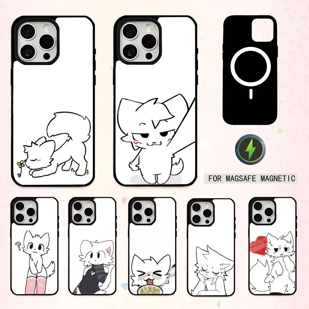 

C-Cute Boykisser Furry Phone Case For iPhone17,16,15,14,13,12,11 Plus,Pro Max Magnetic For Magsafe Wireless Charging