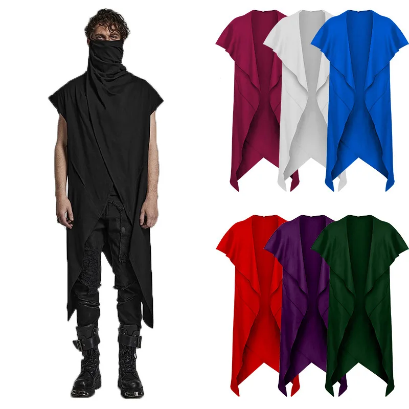 Medieval Renaissance Costume Sleeveless Tunic Coat Vest Outfit Men's Tarbard Surcoat Halloween Warrior Tabard Costume For Adult