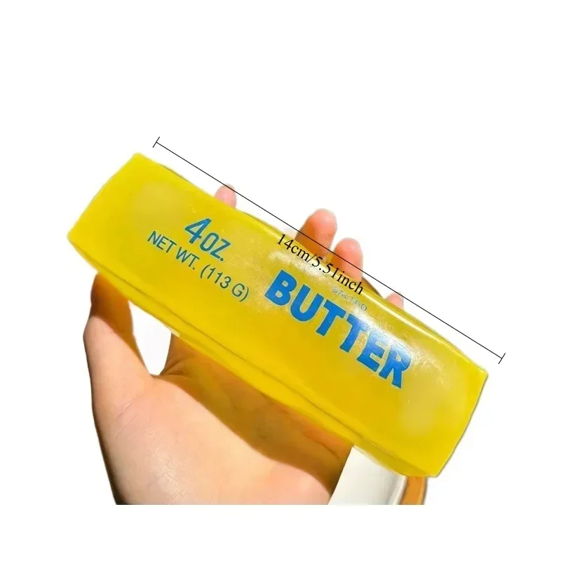 Coconut Oil Butter Stick Squishy Toy Moldable Stress Butter Bar Cheese Fidget Toy Super Soft Squeeze Vent Toy Premium Hand Feel