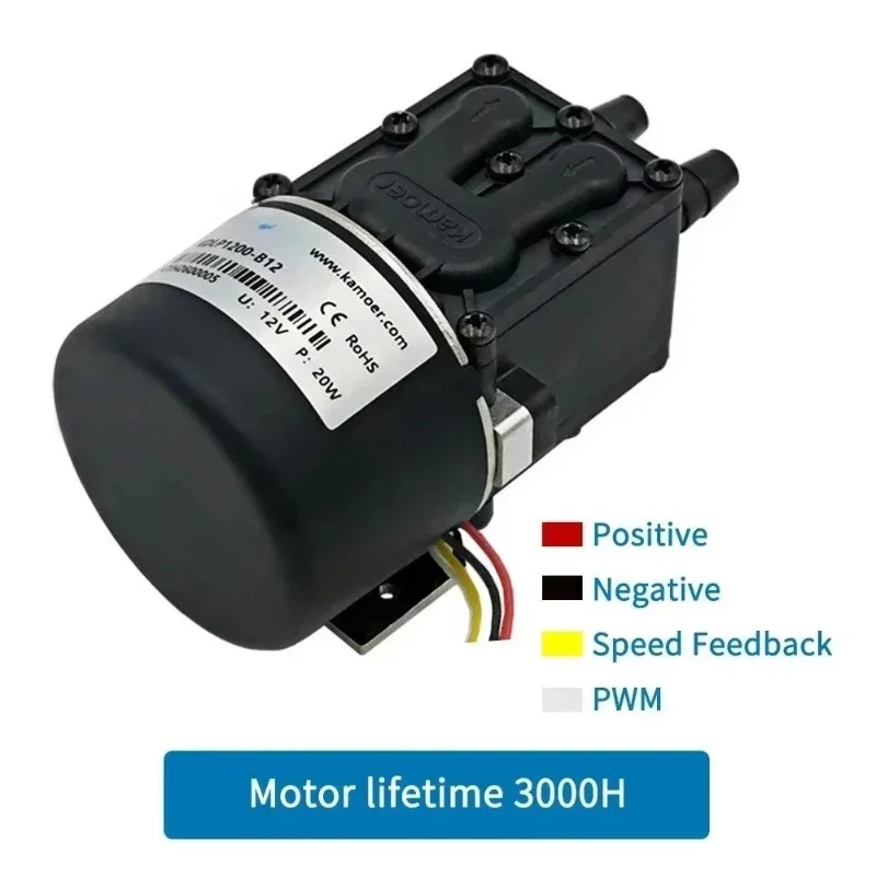 1.8L/min KDLP1200 Micro Diaphragm Liquid Pump 12V 24V Brushless Motor Self-priming Pump Liquid Pressure 0.3Mpa For Inkjet