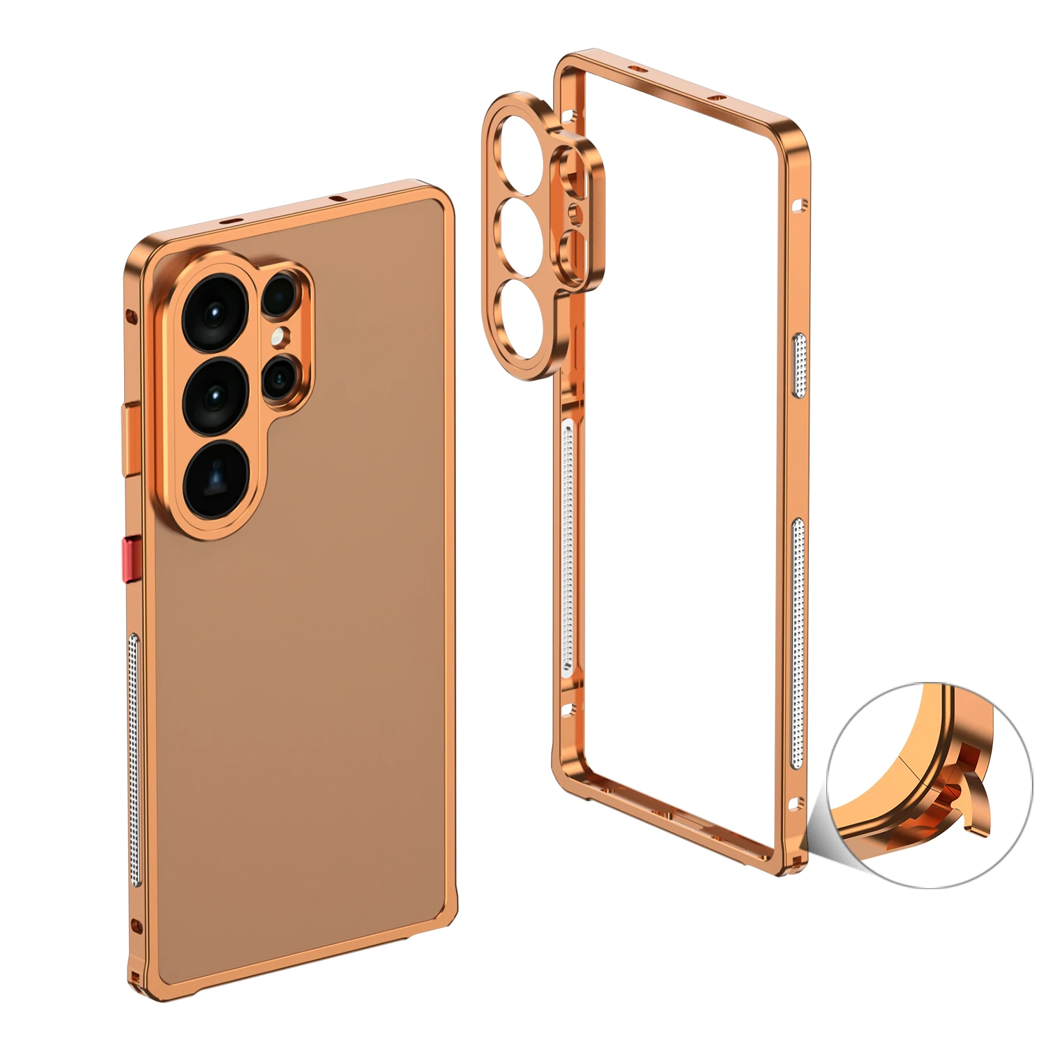 Luxury Metal Heat Dissipation Phone Frame Case For Samsung Galaxy S26 Plus S25 S24 S23 Ultra Alloy Lens Cover Shockproof Bumper