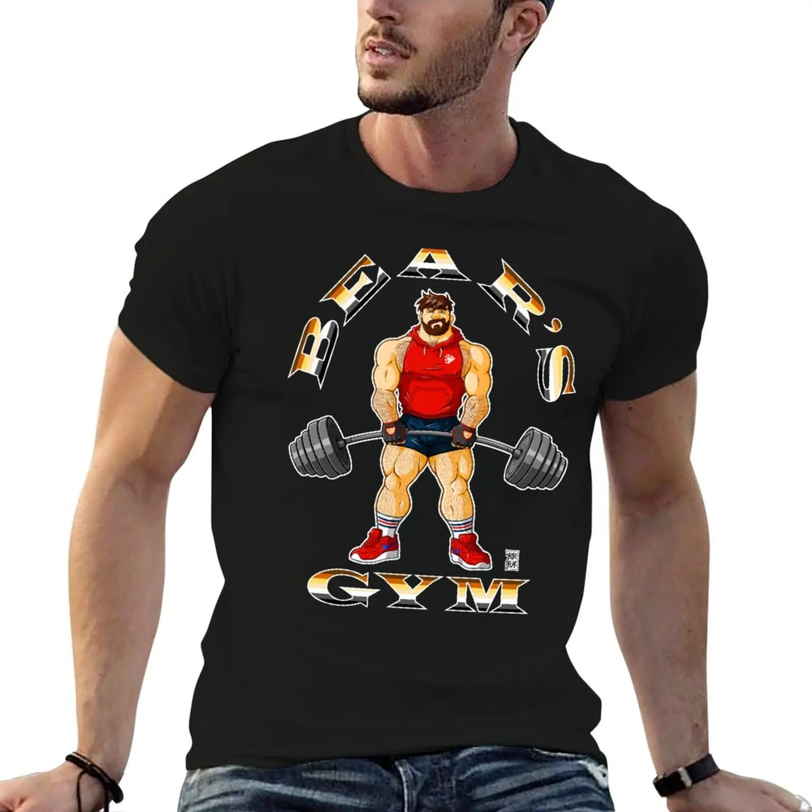 ADAM LIKES BEAR'S GYM T-Shirt man graphic t shirt mens graphic t shirts cotton t shirt pack T-shirt