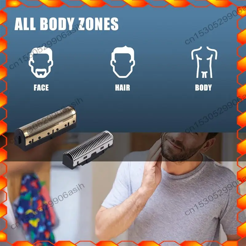 -AT52 Electric Shavers Blades Golden Foil Knife Net And Cutter Head Suitable For Kemei KM-2026 KM-2028 Floating Razor