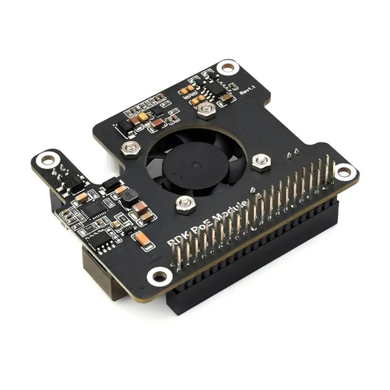RDK X5 Poe Module Power Over Ethernet Expansion Board IEEE 802.3Af/At Onboard Cooling Fan For D-Robotics RDK X5