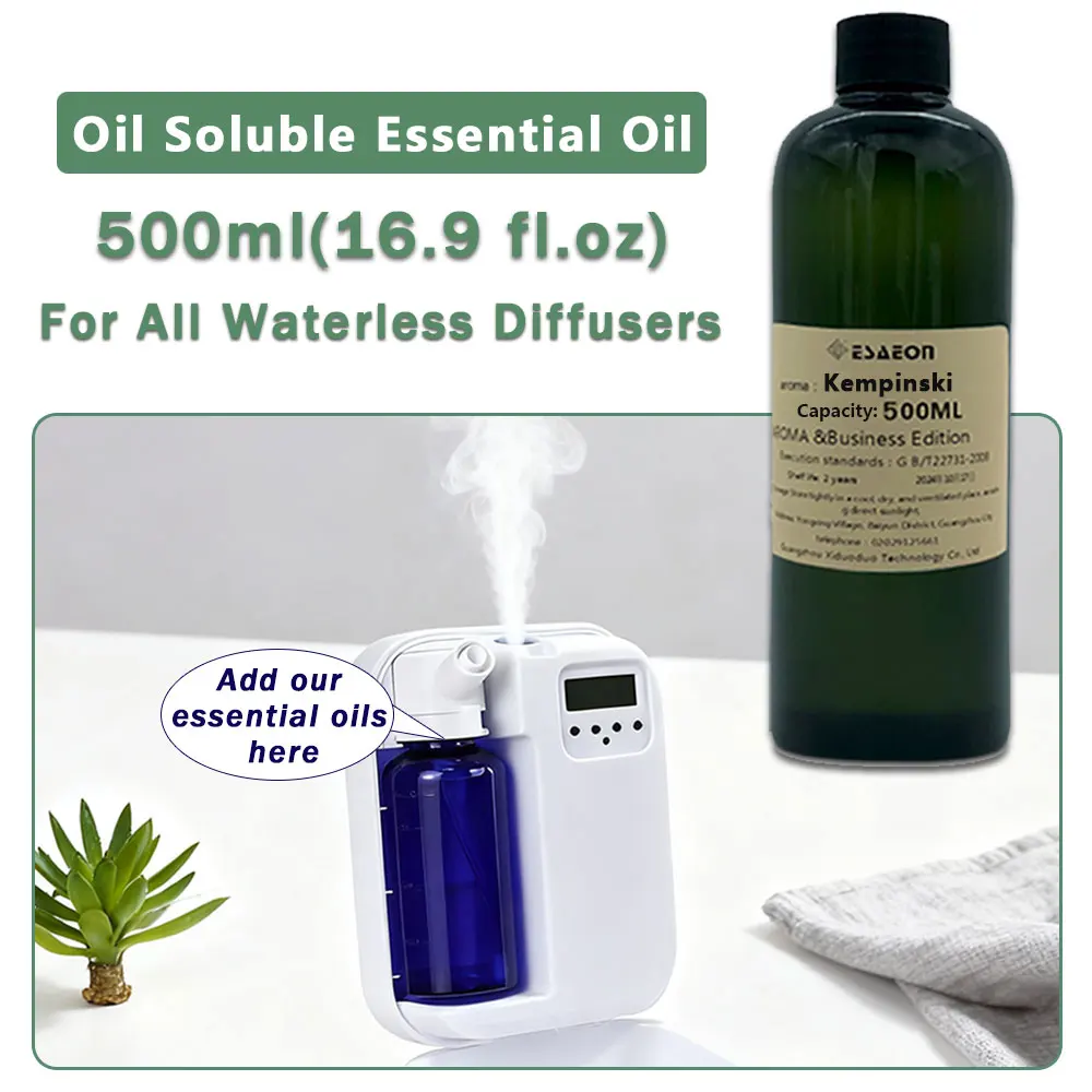 ESAEON Essential Oils - For Waterless Aromatherapy Machines, Aroma Diffuser Oil, Kempinski Marriott Hotel - 500ML (16.9 fl.oz)