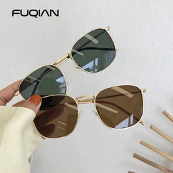 Fashion Metal Square Sunglasses Women Men Stylish Round Sun Glasses Ladies Retro Black Driving Shades UV400