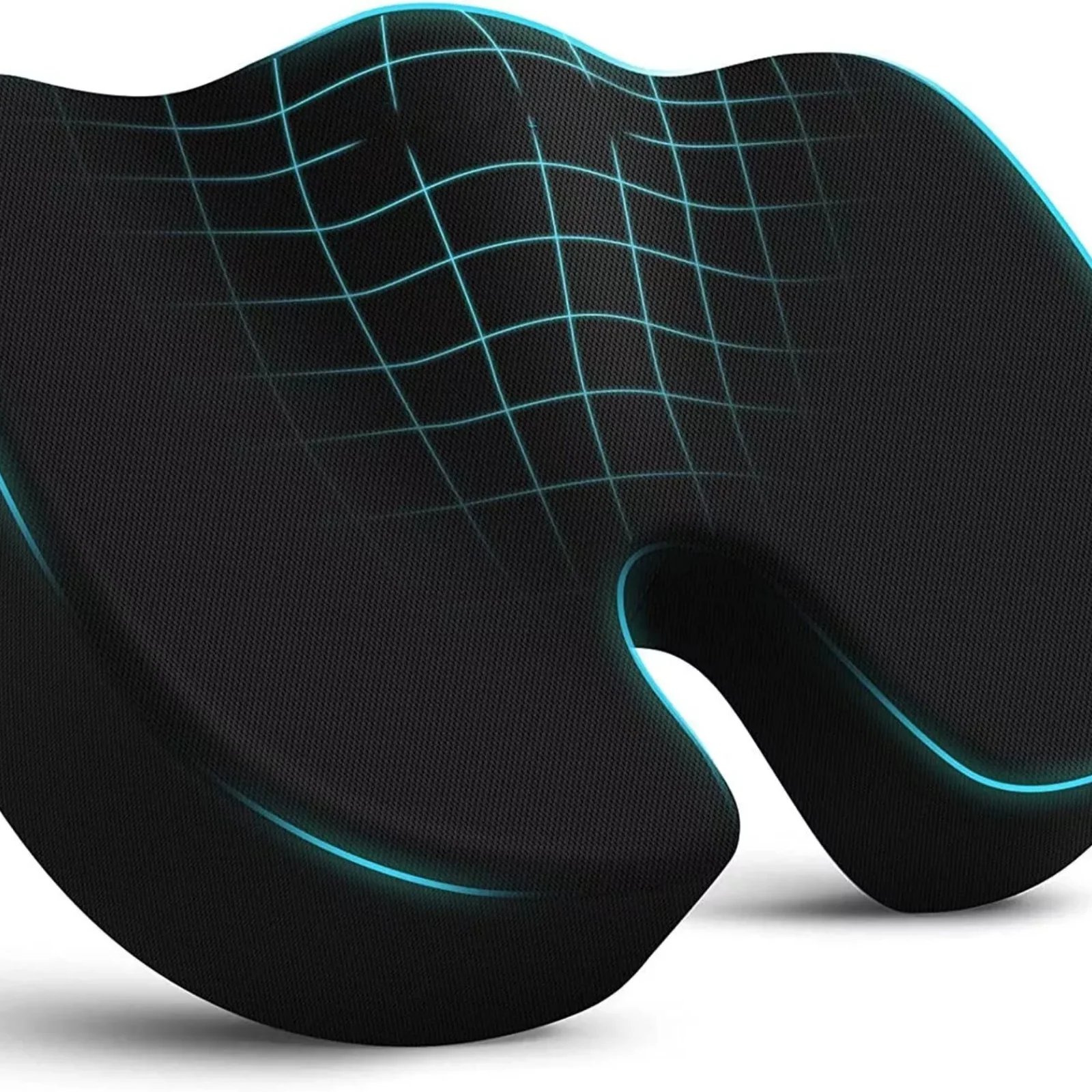 

Seat cushion (memory foam seat cushion for back and tailbone pain relief/black)