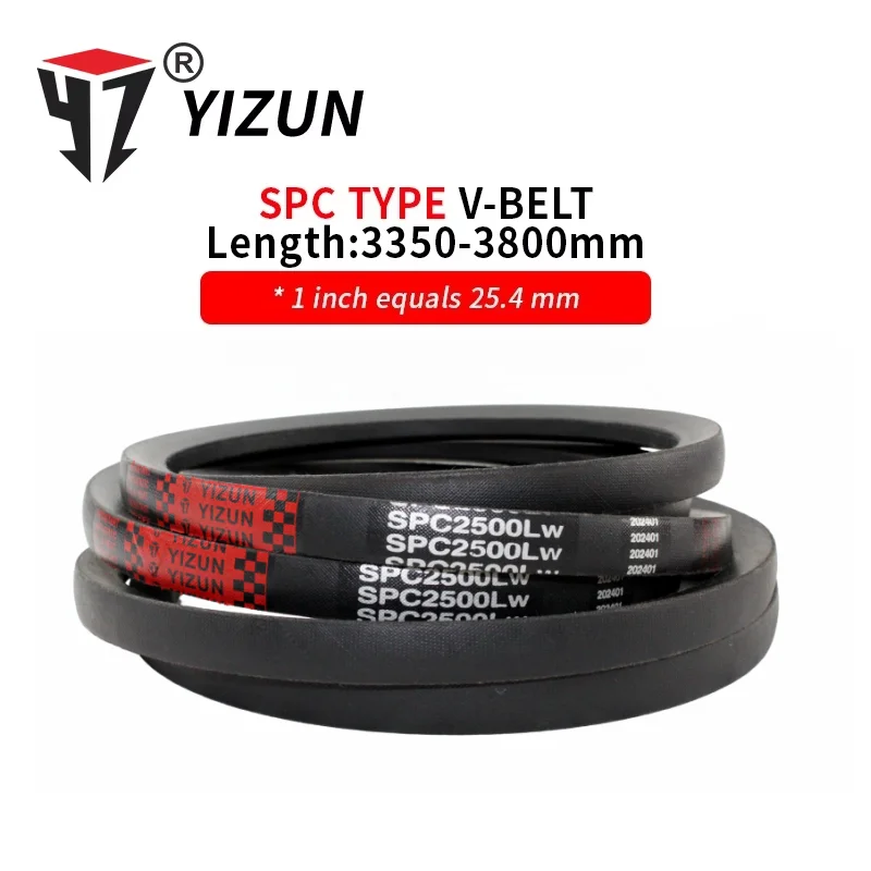 YIZUN SPC Type SPC3350~3800mm Hard Wire Rubber Drive Pitch Length Girth Industrial Transmission Agricultural Machinery V Belt