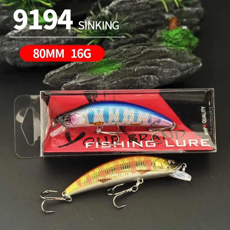 Señuelo Minnow Hundimiento Lento Lanzamiento Largo Acción Realista
