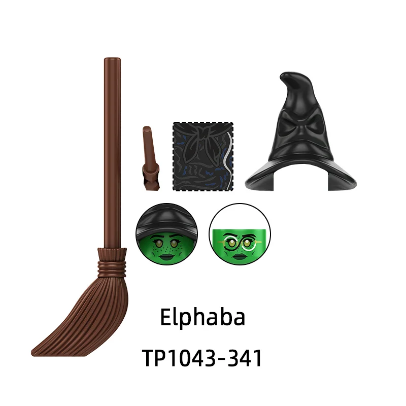 TP1043 Elphaba Glinda معالج رائع من أوز مدام موريبل فييرو باك نيساروز نموذج كتل MOC الطوب مجموعة الهدايا اللعب
