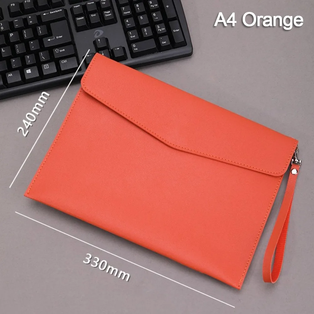 

Document Organiser Leather Leather Document Pouch With Handle A4 A5 Briefcase Large Capacity File Bag School Office