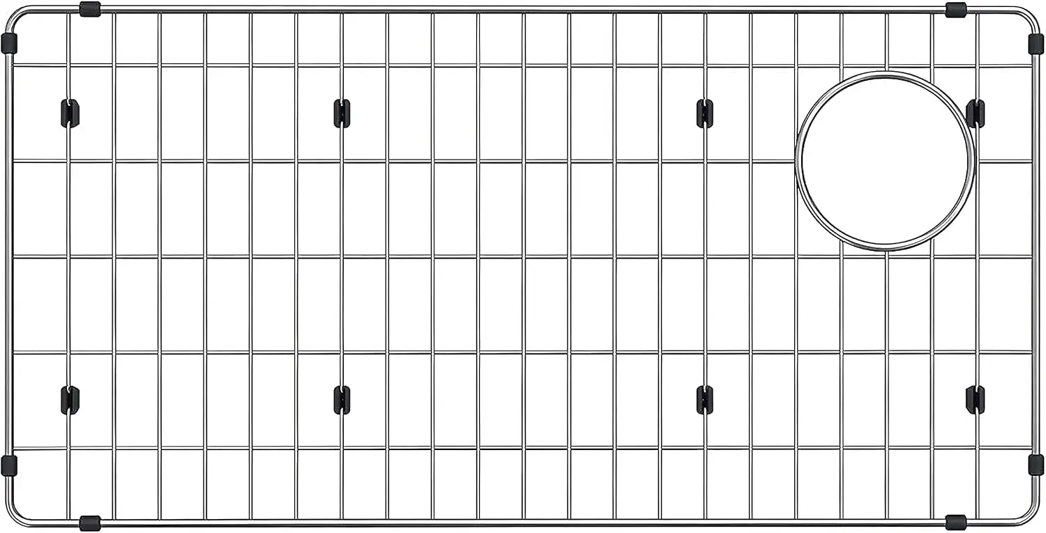 

Защитная решетка для кухонной мойки из нержавеющей стали 28x14 дюймов с правым задним сливом