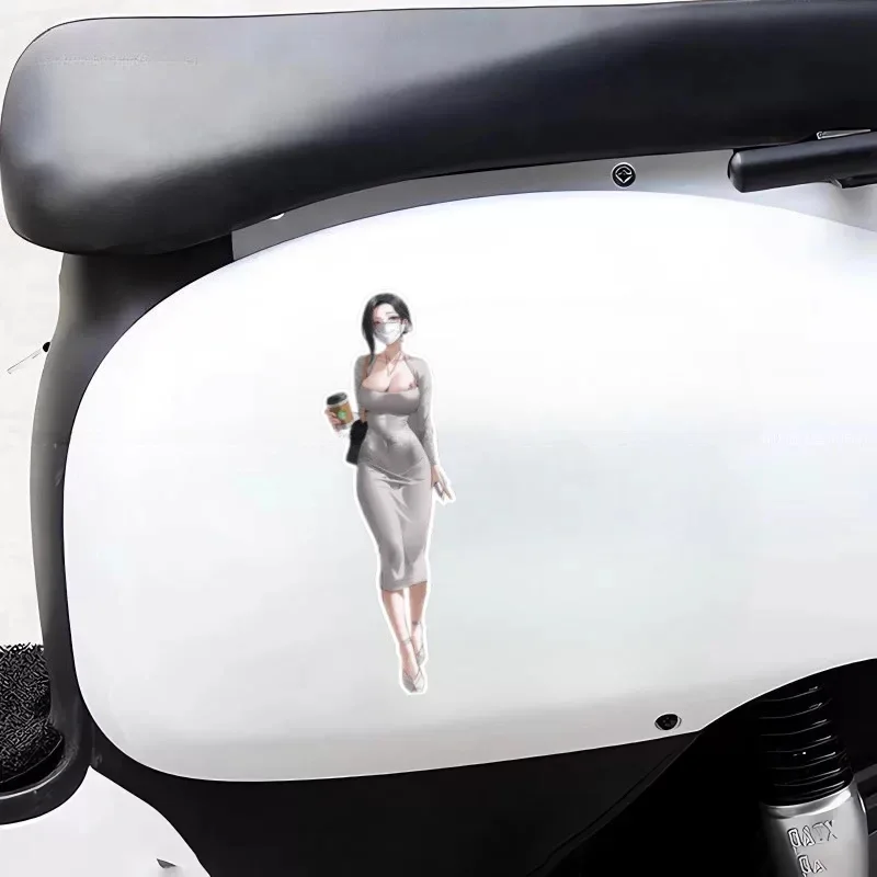 Waterproof Sunproof Elegant Lady Vinyl Decals Scratch Resistant Stickers for Car Motorcycle Body Exterior Ornament