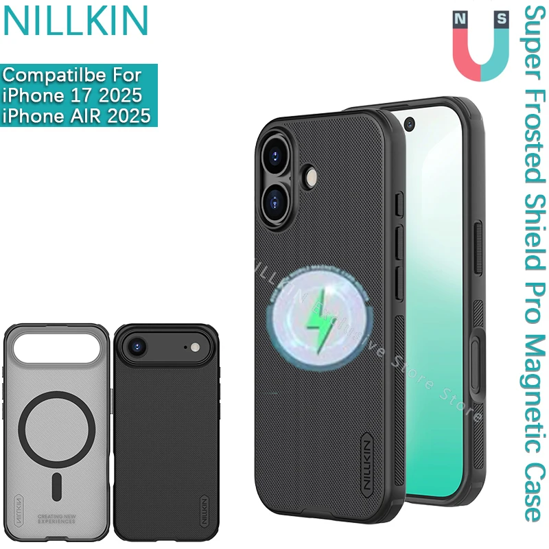 Nillkin для iPhone 17/17 AIR TPU + ПК супер матовый щит магнитный чехол противоударный защитный чехол Magsafe чехол для телефона Shell Nillkin для iPhone 17/17 AIR TPU + ПК супер матовый щит магнитный чехол противоударный защитный чехол Magsafe чехол для телефона Shell