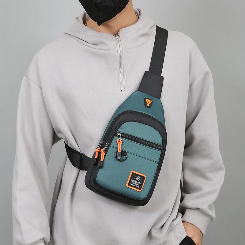 

Повседневная мужская нагрудная сумка из нейлона, маленькая сумка через плечо, поясная сумка для бега и велоспорта, спортивная сумка-слинг для активного отдыха, дорожная сумка-кроссбоди, чехол для телефона