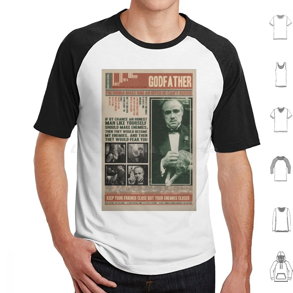 I'm Gonna Make Him An Offer He Can't Refuse T Shirt Big Size 100% Cotton Godfather Mafia Movie The Godfather Al Pacino Italian