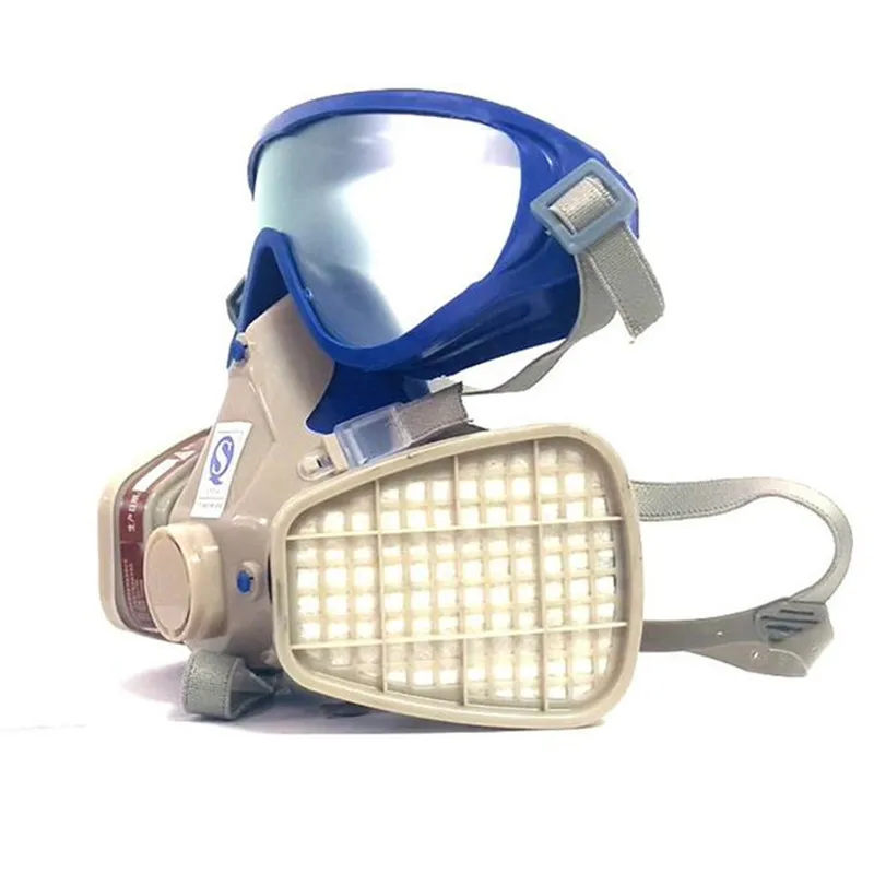 Adult Reusable Mask dust mask rubber gas mask With Filters Safety Goggles Rubber Protective Respirator