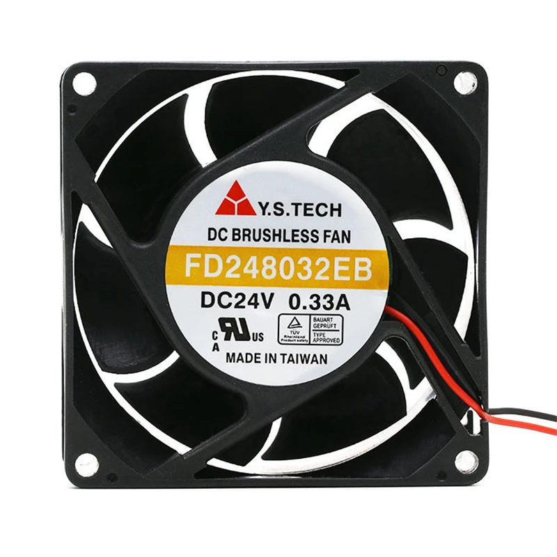 New original FD248032EB 8032 8cm 24V 0.33A 2-wire high air volume server inverter cooling fan