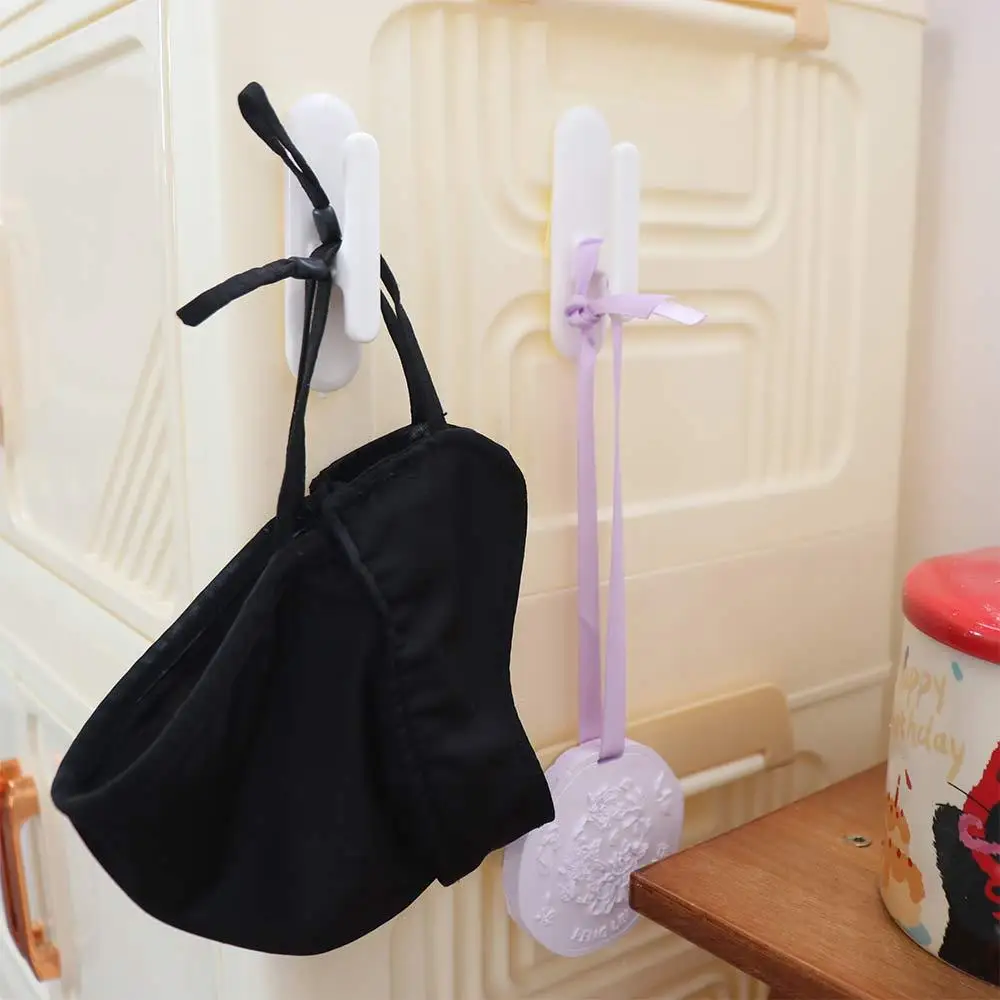 Easy Cord Management White Curtain Hooks L-Shaped Convenient Adhesive Hook Plastic Blind Cord Holders Home