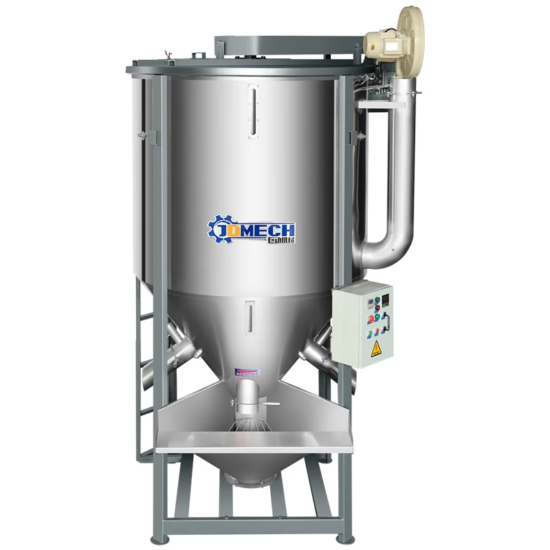 

Large vertical plastic mixer stainless steel powder particle spiral mixer feed heating drying