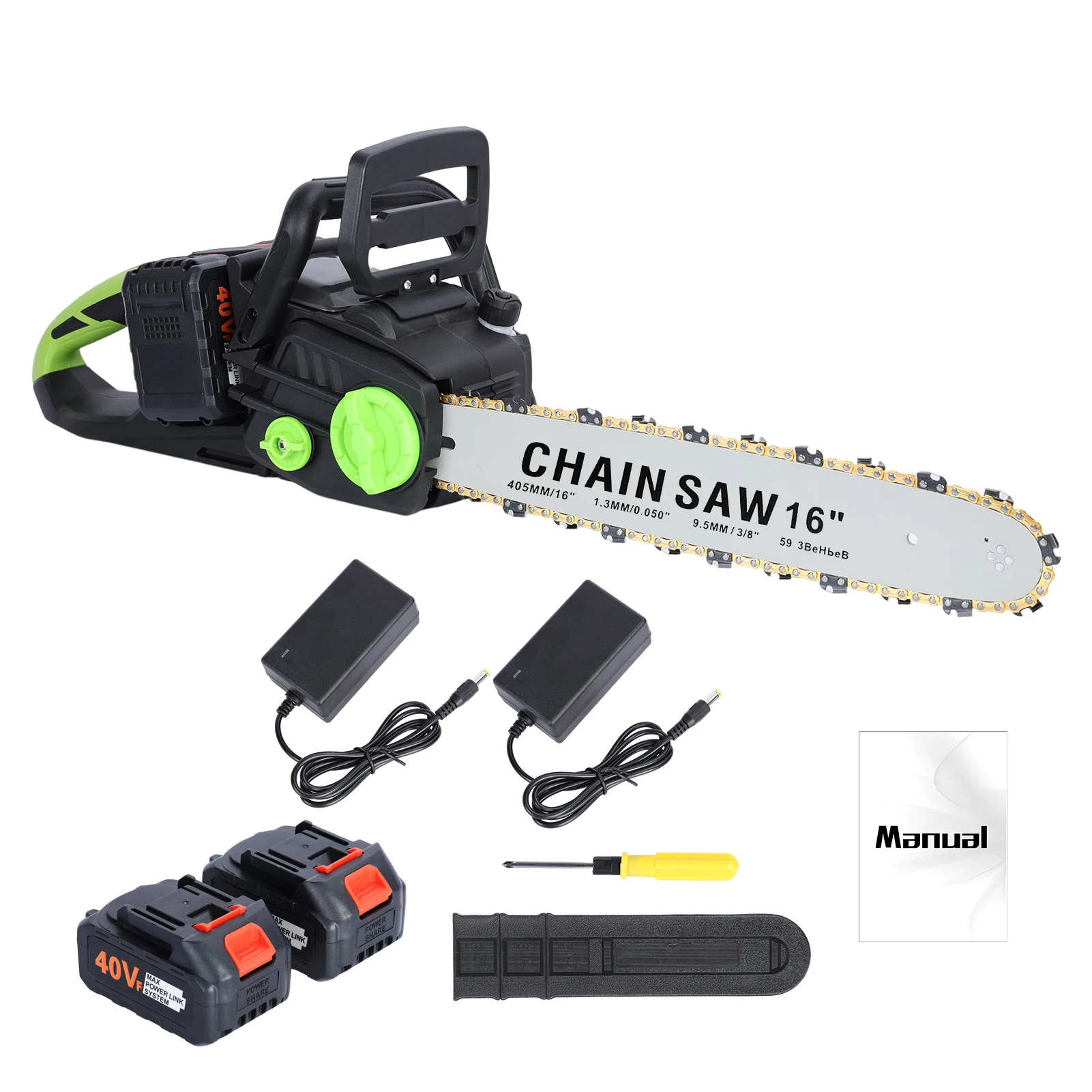 16 Inch Lithium ion chain saw, rechargeable tree chopping, small handheld electric garden saw for household use