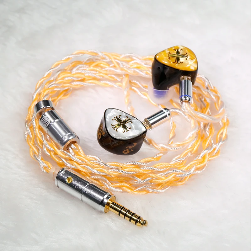Hakugei Moon Phoenix single-sided 7-unit wired headphone monitoring in-ear fever music HiFi earbuds Cable Audiophiles Earbuds