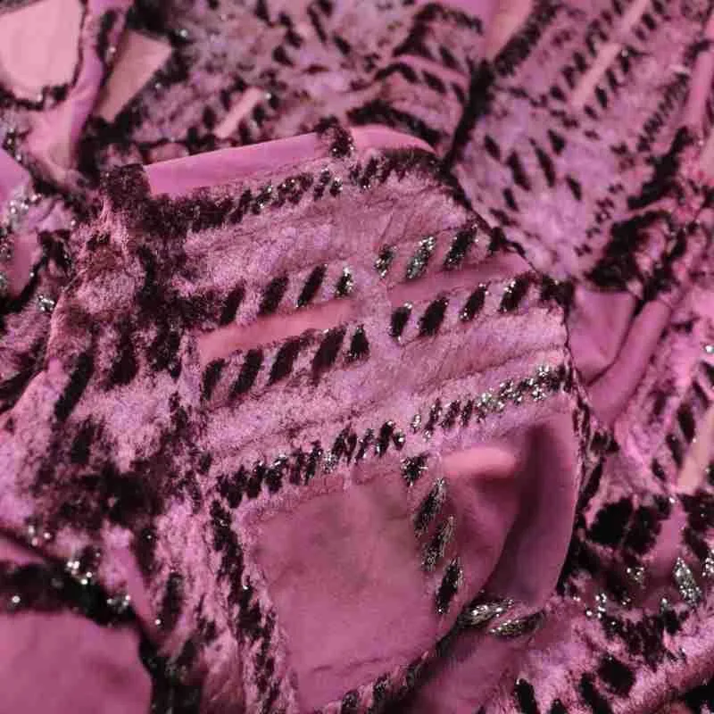 

Woven velvet jacquard brocade viscose fabric haute couture dress cheongsam